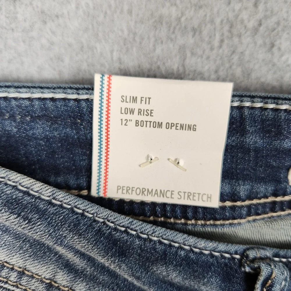 Departwest Trouper Skinny Jeans Mens 30R Blue Denim Slim Fit Low Rise Distressed